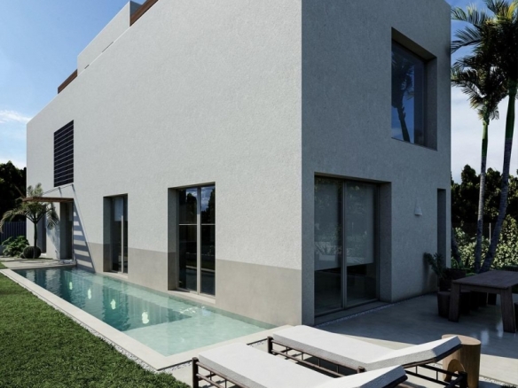 Villa de lujo obra nueva zona playa en Oliva Nova Golf