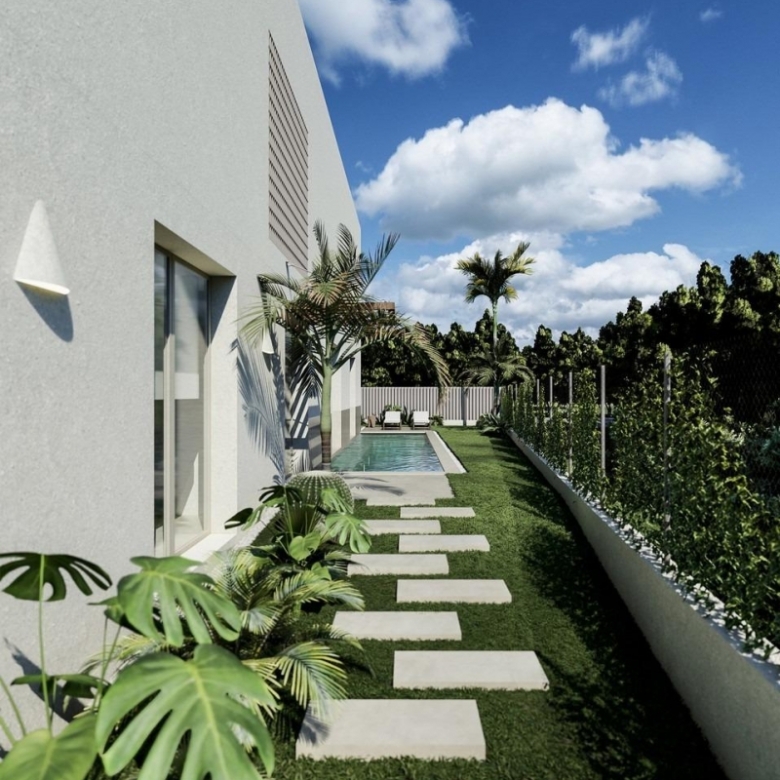 Villa de lujo obra nueva zona playa en Oliva Nova Golf
