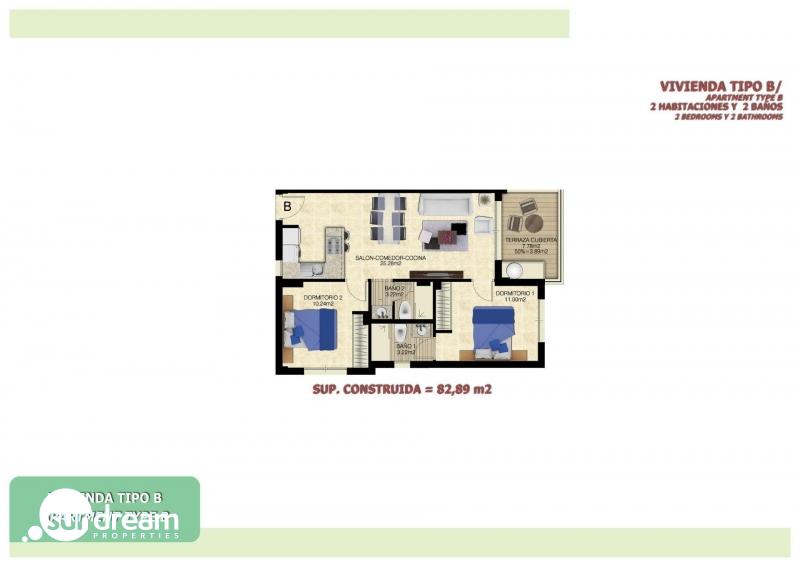 g_44067-48-37 Apartamento de nueva construcción con 2 dormitorios y piscina comunitaria en Torrevieja