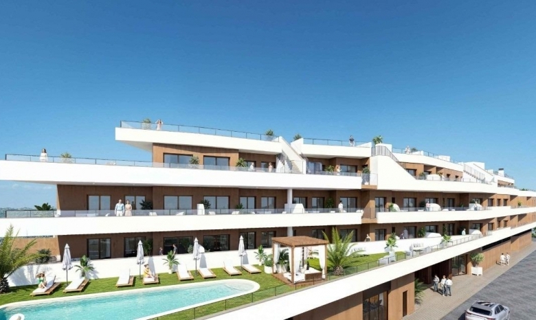 Apartamento de 1 dormitorio con piscina y gimnasio a la venta en Formentera del Segura