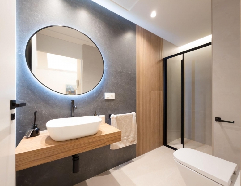 Apartamento de 1 dormitorio en planta baja a 300m del mar en Santiago de La Ribera