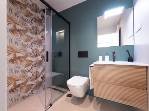 Apartamento de 1 dormitorio en planta baja a 300m del mar en Santiago de La Ribera