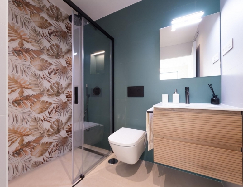 Apartamento de 1 dormitorio en planta baja a 300m del mar en Santiago de La Ribera