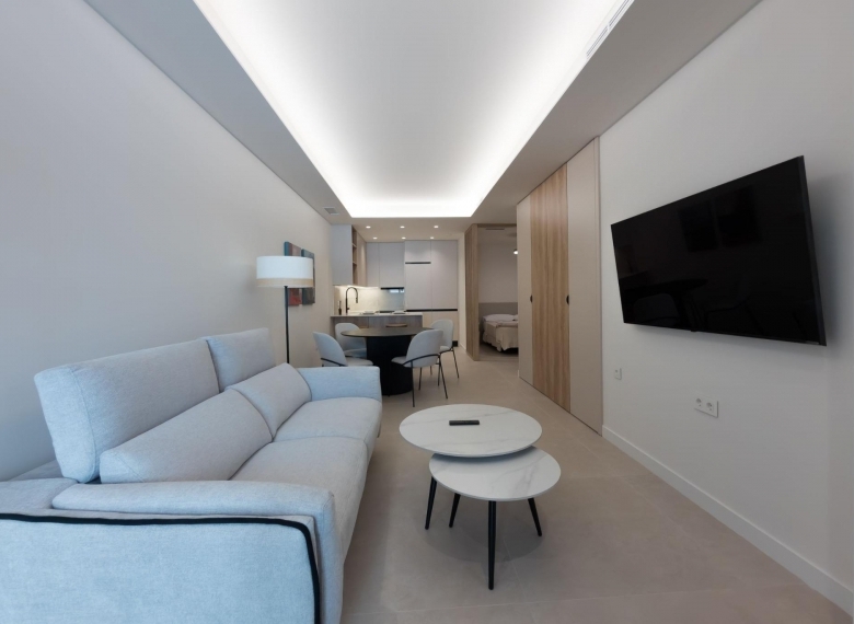 Apartamento de 1 dormitorio en planta baja a 300m del mar en Santiago de La Ribera