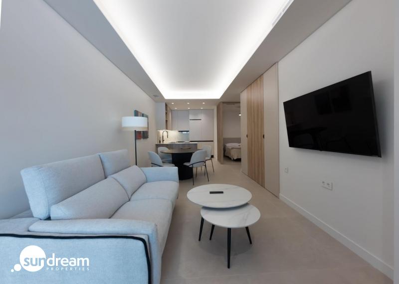 Apartamento de 1 dormitorio en planta baja a 300m del mar en Santiago de La Ribera