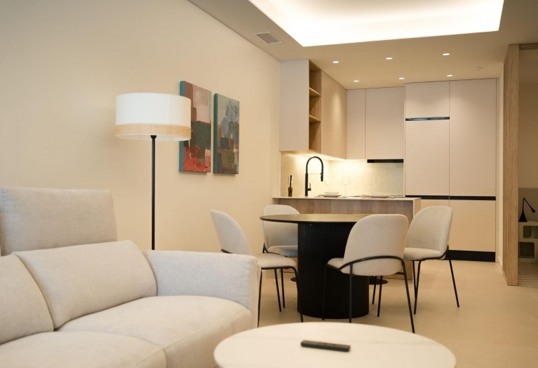 Apartamento de 1 dormitorio en planta baja a 300m del mar en Santiago de La Ribera