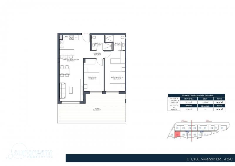 g_44098-14-11 Apartamento de 2 dormitorios con piscina y gimnasio en Formentera del Segura(Alicante)