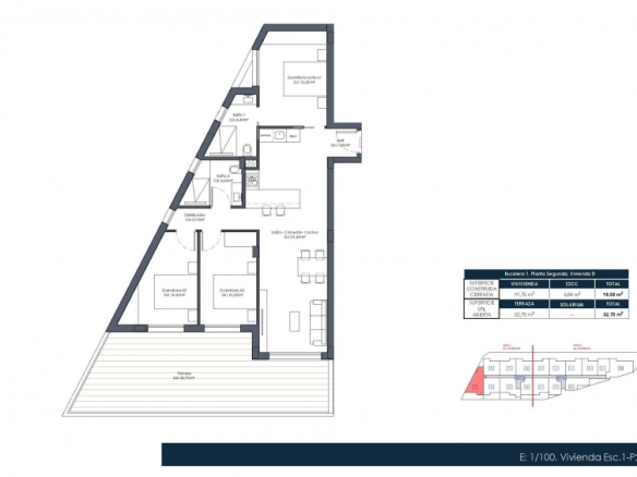 Apartamento de 3 domitorios con piscina y gimnasio en Formentera del Segura(Alicante)